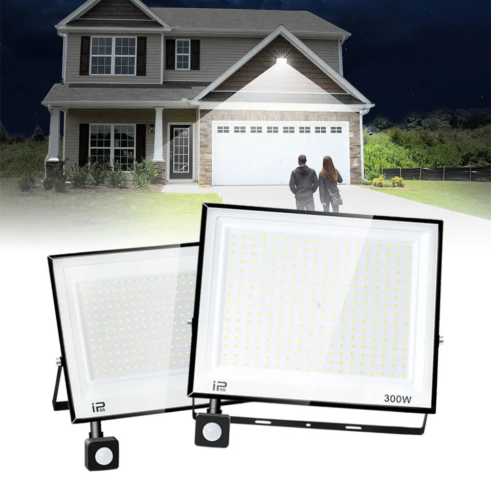 IP66 PIR Motion Sensor LED Flood Light 20W 30W 50W 70W 100W 150W 200W 300W Die Cast Aluminum 120 Degree AC 100-130V or 175-265V Garden