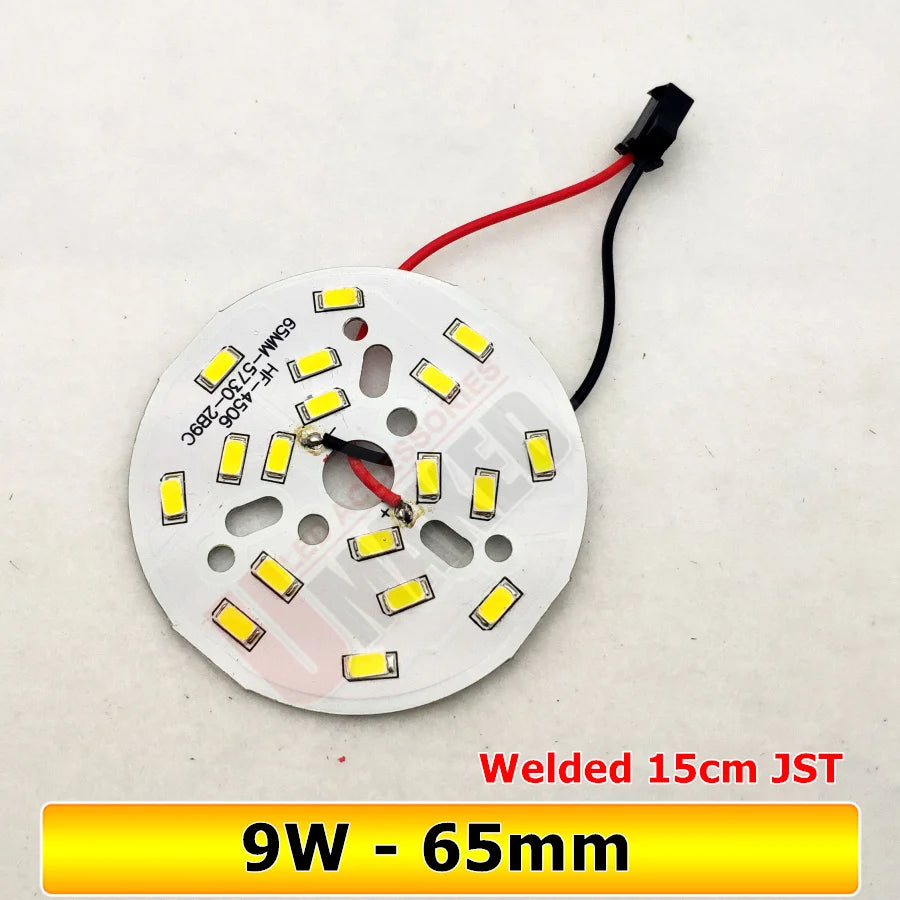 10-Pack SMD5730 LED Lamp Board 3W-24W JST Pre-Welded Connector 32-100mm Warm Natural Cool
