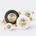 Dimmable COB LED Recessed Downlight 6W 9W 12W 15W Aluminum Knob Switch CRI 82 AC 110-230V Ceiling Spot Driver Included