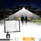 IP66 PIR Motion Sensor LED Flood Light 20W 30W 50W 70W 100W 150W 200W 300W Die Cast Aluminum 120 Degree AC 100-130V or 175-265V Garden
