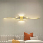 Modern LED Strip Wall Sconce 60cm 80cm Remote Control Up Down Light 90-260V