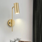 Modern Rotatable LED Wall Lamp Iron Plated E26 Single Head Knob Switch Up and Down AC 90-260V Bedroom Living Room Foyer