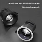 Dimmable COB LED Recessed Downlight 7W 9W 12W 15W 18W 20W 4 Beam Angles CRI 92+ 85-265V