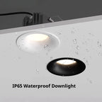 IP65 Waterproof COB LED Recessed Downlight 7W 9W 12W 15W 18W 21W 24W 30W 36W Die Cast Aluminum CRI 85 24 Degree AC 85-265V Driver Included