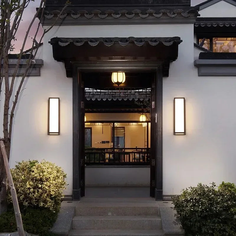 IP65 LED Outdoor Wall Lamp 18W 30W 50W Warm White Iron Motion Sensor AC 110-240V Porch Balcony Garden Security Wall Light