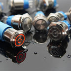 IP65 LED Metal Push Button Switch 12mm 16mm 19mm 22mm 1-3A Momentary Latching 3-220V 5 Colors