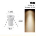 Mini 1W DC12V LED Recessed Spotlight D20mm 100lm 90-Degree Warm Neutral Cool RGB Colors