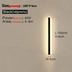 Modern Nordic LED Outdoor Wall Lamp IP65 Metal Acrylic Black Dimmable Remote AC 110-240V