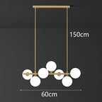Modern Multi-Head Ironware Acrylic Pendant Chandelier 7-19 Heads 45-95W AC 90-265V