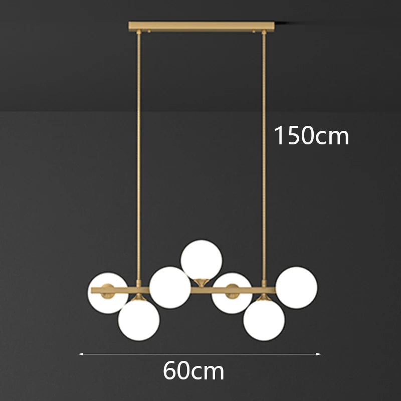 Modern Multi-Head Ironware Acrylic Pendant Chandelier 7-19 Heads 45-95W AC 90-265V