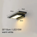 IP65 LED Outdoor Wall Lamp 15W 24W Black Aluminum Acrylic Baked Finish AC 110-240V Porch Doorway Corridor Balcony Garden Sconce