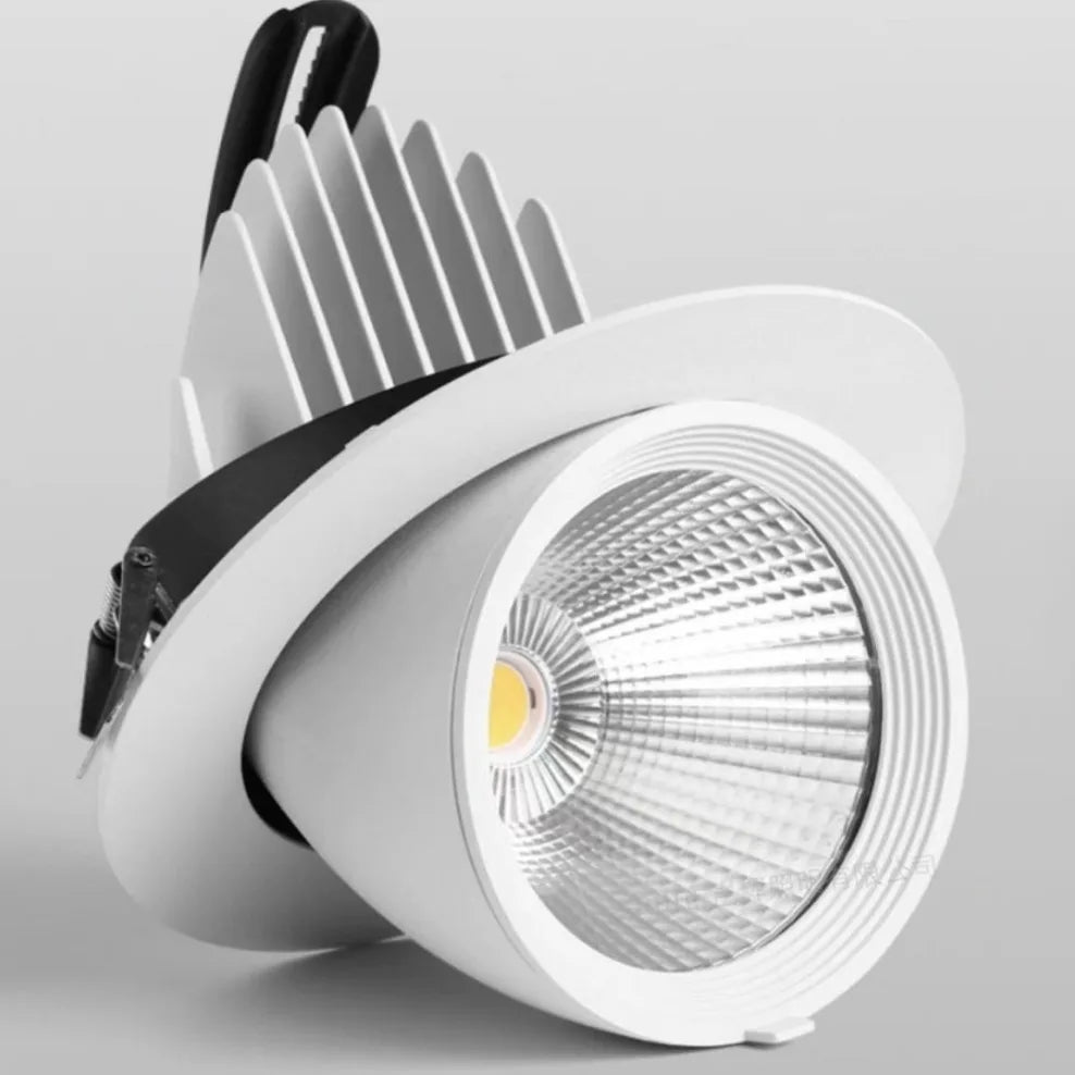 360-Degree Adjustable COB LED Recessed Downlight 10W 20W 30W 40W AC 85-265V Gimbal