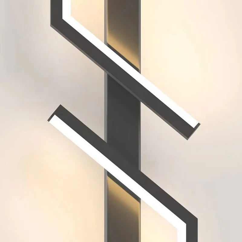 Modern LED Strip Wall Lamp 13W 15W 18W Dimmable Black Gold 60cm 80cm 100cm AC 90-260V