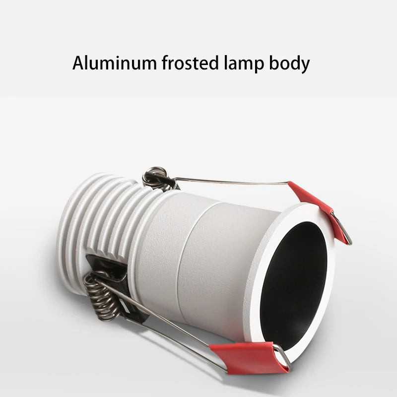 LED Mini Recessed Downlight Spotlight 3W 5W 7W 10W 12W 18W Aluminum AC 85-265V Warm White Natural White Cool White White Black Rose Gold 50000 Hours