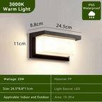 LED Outdoor Wall Lamp AC 110-240V Moisture-Resistant ABS Indoor Outdoor Pathway Porch Garden