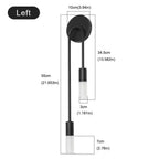 Nordic Minimalist G9 Wall Lamp Iron Black Gold Up Down Touch Switch AC 90-260V 2-Light