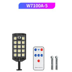 Solar LED Street Light PIR Motion Sensor 3 Modes Remote Control IP65 ABS 6V 5W Panel 4 to 8 Panel Configurations Garden Courtyard
