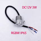 3W DC 12V Mini LED Recessed Spotlight IP65 PWM Dimmable 30° RGB RGBW WW NW CW 28mm Cutout