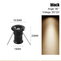 Mini 1W DC12V LED Recessed Spotlight 24° D20mm 15-18mm Cutout 100lm Brushed Nickel Silver