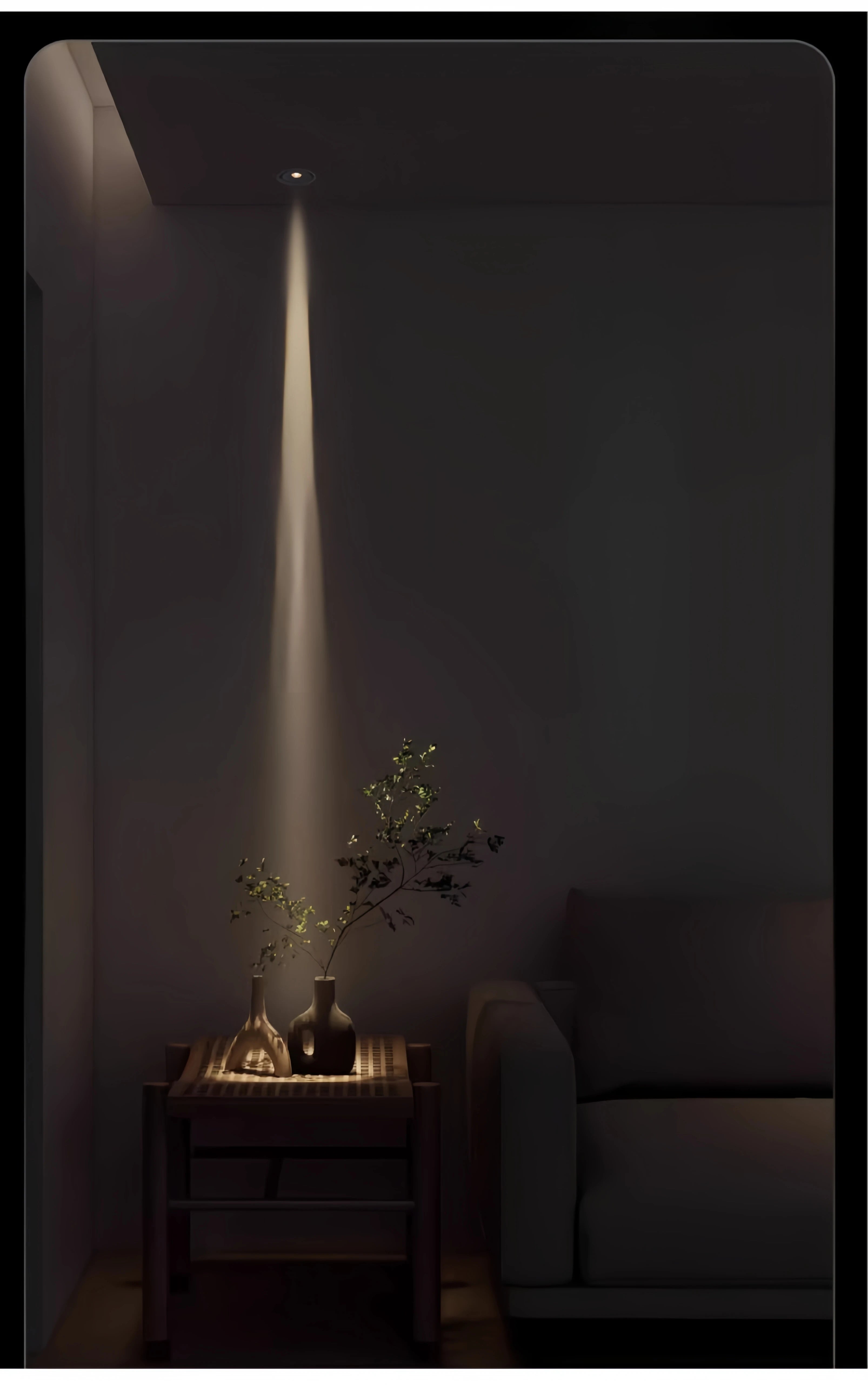 3°-60° Zoom LED Surface Mounted Spotlight Adjustable Beam Aluminum AC 90-260V 3-5m²