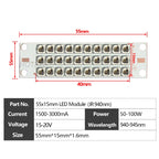 High-Power IR Deep Red LED Chip Module 50W 100W 660nm 730nm 850nm 940nm 55x15mm Grow Light