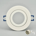 GU10 MR16 IP44 Recessed Ceiling Spotlight Mount Frame D83mm 68mm Cutout White Black Nickel