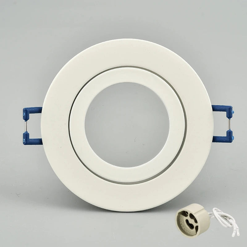 GU10 MR16 IP44 Recessed Ceiling Spotlight Mount Frame D83mm 68mm Cutout White Black Nickel