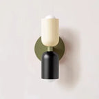 Nordic Macaron LED Wall Lamp E26 E27 2-Light Iron Bedside Sconce Bedroom Living Room