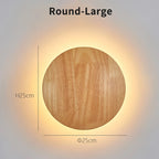 Nordic Circular Wooden LED Wall Light Up Down Integrated LED AC 90-260V Bedroom Staircase