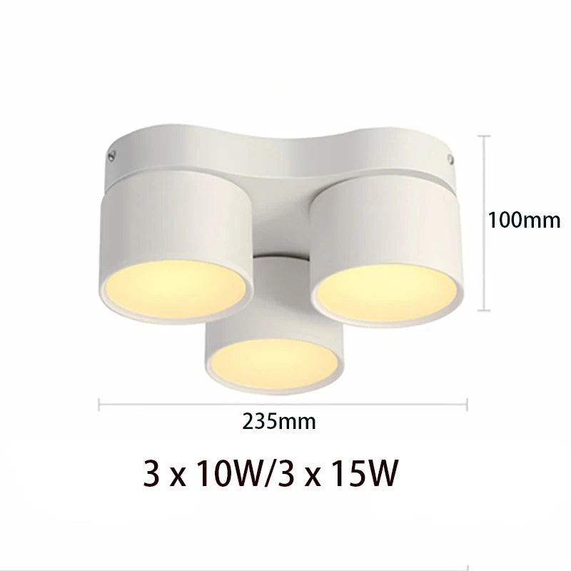 90° Fold 350° Rotate Dimmable COB LED Ceiling Downlight 10W 15W CRI 90+ AC 85-265V Black