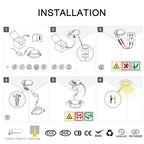 10-Pack 3W Mini LED Downlight AC 85-265V White Black Silver Gold Driver Included