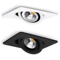 Dimmable Square COB LED Recessed Downlight 5W 7W 10W 12W 15W 360-Degree 25-45° CRI 90+