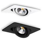 Dimmable Square COB LED Recessed Downlight 5W 7W 10W 12W 15W 360-Degree 25-45° CRI 90+