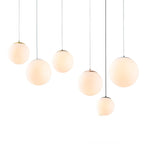 Nordic Glass Ball Pendant Light 10-40cm E27 G9 White Iron AC 90-260V 120cm Wire 3-5m²