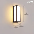 IP65 LED Outdoor Wall Lamp 18W 30W 50W Warm White Iron Motion Sensor AC 110-240V Porch Balcony Garden Security Wall Light