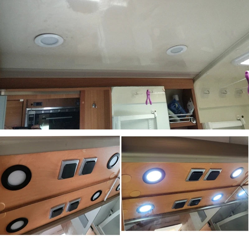 Ultra-Thin Mini DC12V 24V LED Recessed Spotlight 3W 5W PWM Dimmable D68mm IP52 SMD2835