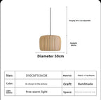 Modern Japanese Wabi-Sabi Fabric Silk E26 E27 Pendant Lamp Dimmable AC 90-260V Living Dining