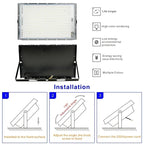 LED Flood Light 50W 100W 150W 200W SMD2835 IP65 CRI 85+ 180° AC 110-220V 4500-18000lm