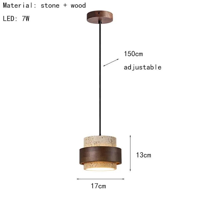 Modern Minimalist Natural Stone E26 E27 Pendant Lamp White Gray Through-Carved AC 90-260V