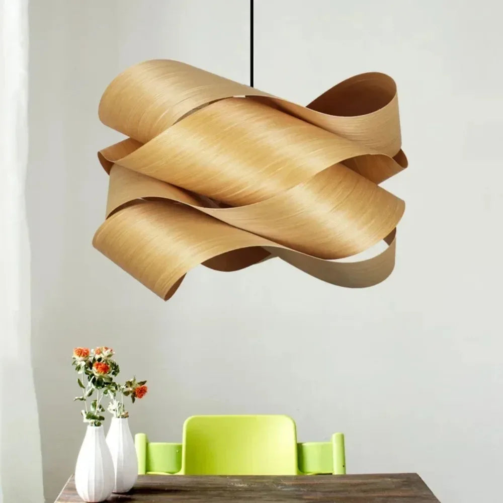 Southeast Asian Handmade Bamboo Wood LED Pendant Light E26 60W Max D45cm Adjustable Cord AC 110-240V Bedroom Dining Room Hotel