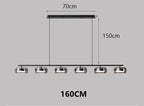 Nordic Multi-Head Glass Pendant Lamp 3 4 5 6 Heads 45-90W 3-Color Switchable AC 90-265V