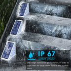 Solar LED Step Stair Light IP67 13 LEDs 80lm Warm White Auto Dusk Sensor ABS Lens Outdoor