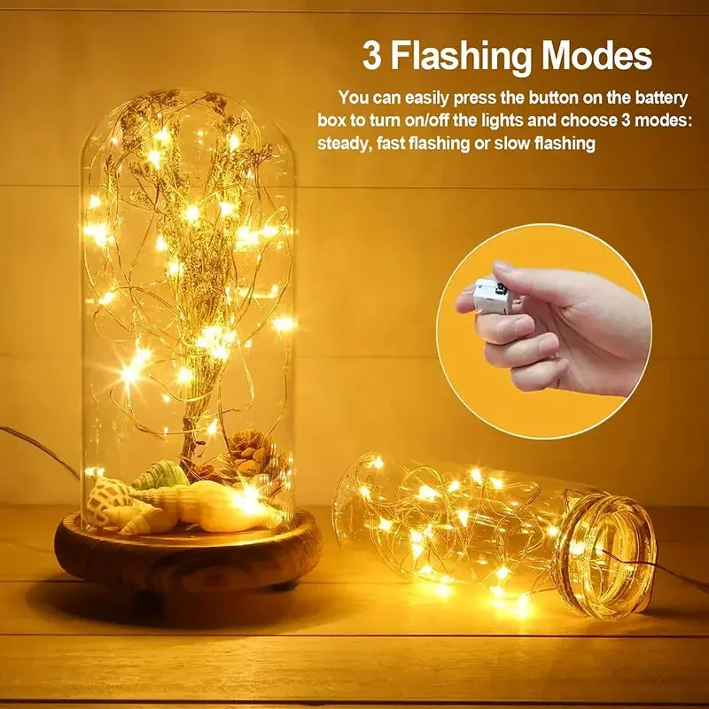 Battery Operated LED Fairy String Lights Waterproof Pack