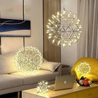 Modern Spark Ball LED Chandelier Stainless Steel Brushed 200cm Cable AC 110-240V 15-70m²