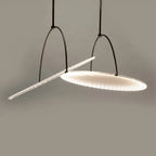 Nordic Fabric Pendant Light Creative Art Dining Table Restaurant Iron Polished Chrome 90-260V