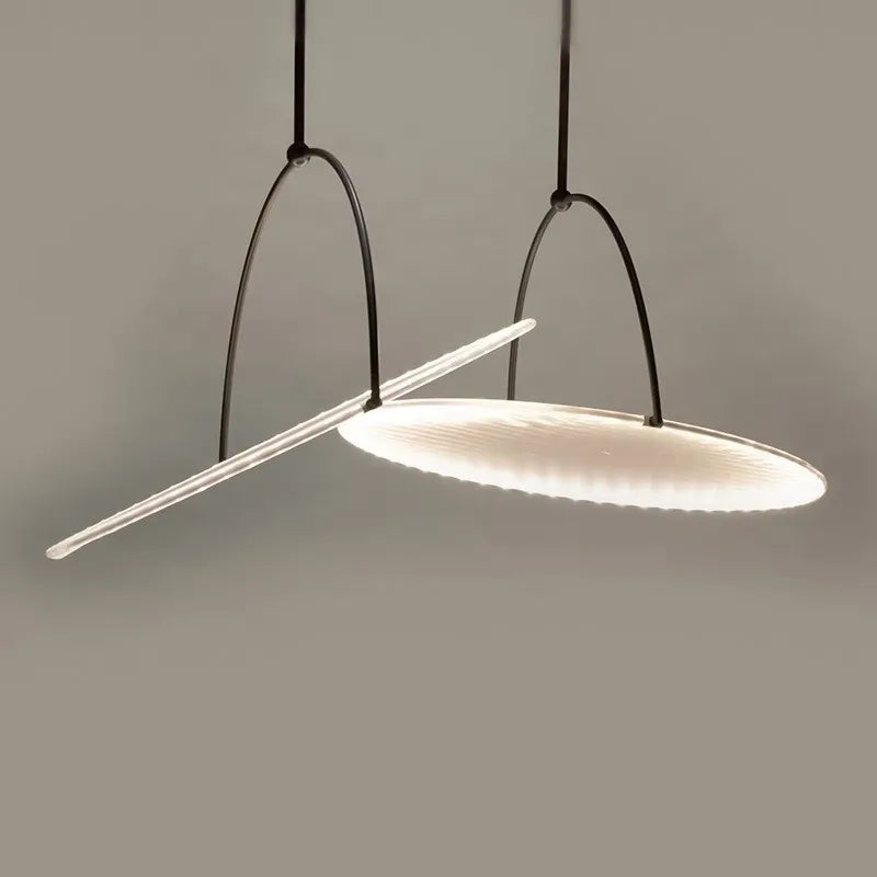 Nordic Fabric Pendant Light Creative Art Dining Table Restaurant Iron Polished Chrome 90-260V