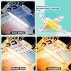 R7S COB LED Glass Tube Bulb 15W 20W 30W 50W 78mm 118mm Halogen Replacement 110-240V