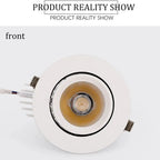 360-Degree Adjustable COB LED Recessed Downlight 10W 20W 30W 40W AC 85-265V Gimbal