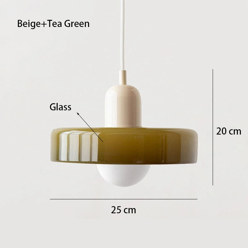 Nordic Glass LED Pendant Light E26 Single Head Cord Pendant Baked Paint Hardware AC 90-260V Bedroom Dining Room Parlor