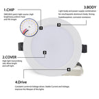 Low Voltage LED Recessed Downlight AC DC 12V 24V 36V 3W 6W 9W 12W 15W 18W 24W 36W SMD 2835 Aluminum Warm White Cool White